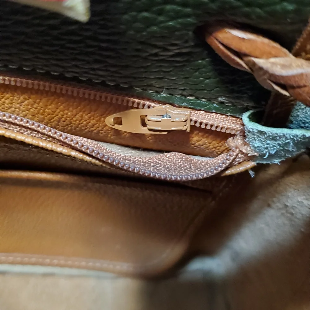 Vintage 1990s Teton Dooney and Bourke Saddle Bag Drawstring Purse USA Made - Picture 10 of 13